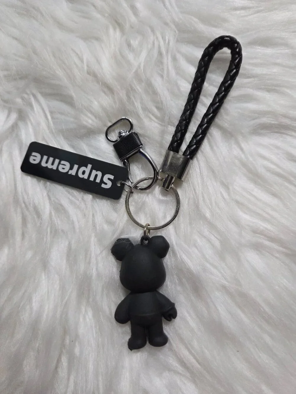 Cyborg Bear Design Keychain
